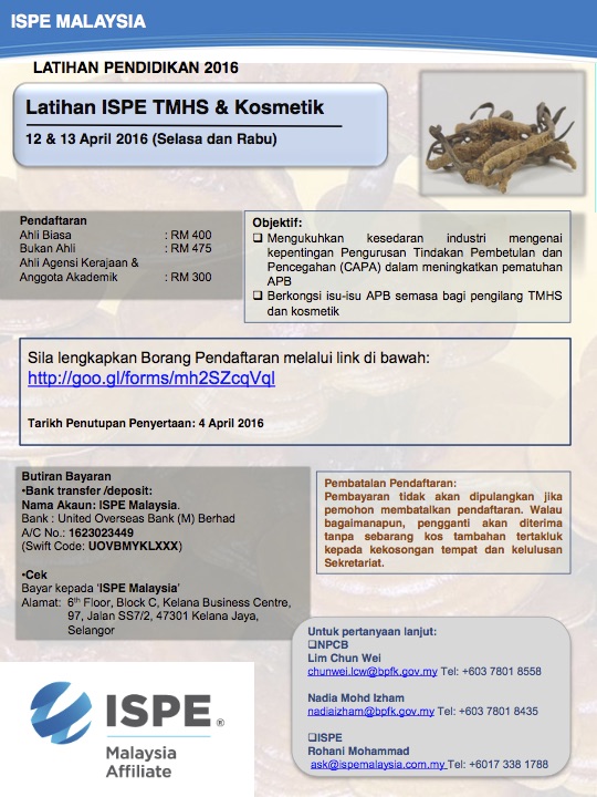 Flyer ISPE TMHS dan Kosmetik