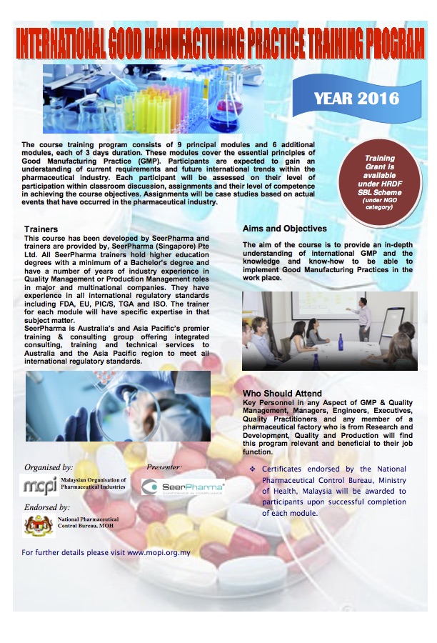 MOPI GMP Training 2016 - Brochure Version 1.0